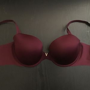 Red Victoria's Secret Lined Demi Bra